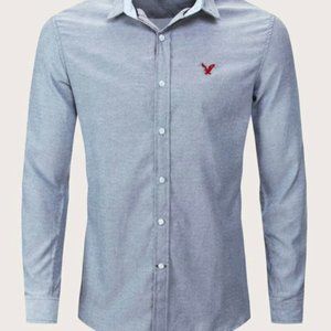 Mens Eagle Button Up